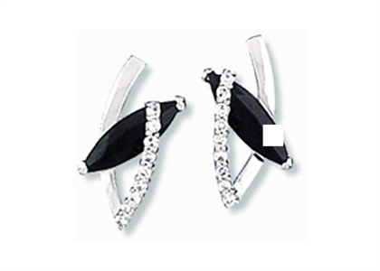 CZ Studded Gemstone Earring